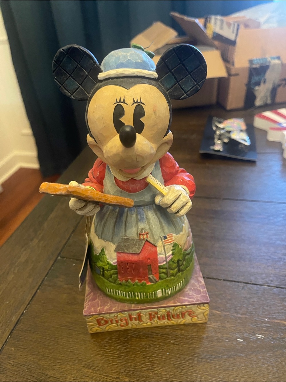 Jim Shore Minnie Mouse Figurine in Blue, Red, Black